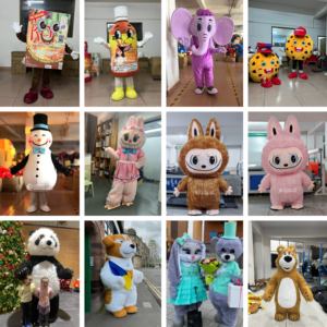 Shengchi คอสตูมมาสคอตตัวใหญ่ผ้ากำมะหยี่พองได้สำหรับผู้ใหญ่ชุดมาสคอตงานปาร์ตี้ชุดตัวการ์ตูน - Product Image 5