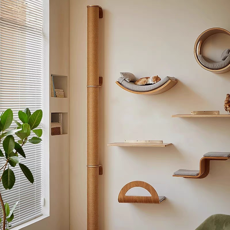 Cat Tree Wall Mounted Tall Scratching