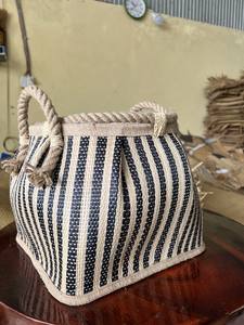 Durable High Quality Cotton Rope Cord <b>Woven</b> Linen Home Office <b>Storage</b> <b>Basket</b> for Daily Use - Product Image 5