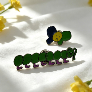 Badges métalliques Cactus Soleil et Tournesol, épingles émaillées florales vives pour accessoires de veste, vente en gros - Product Image 3