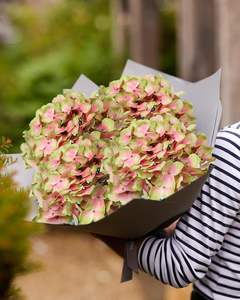 Flores Artificiales de Hortensia Grandes de Tacto Real en Blanco, Verde y Azul, de Látex, para Bodas y Pascua, con Tallos Incluidos - Product Image 3