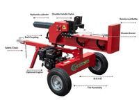 Fendeuse de bois électrique hydraulique 15-30T entièrement automatique de type vérin, machine à fendre le bois haute puissance pour usage domestique, agricole et rural, certifiée CE