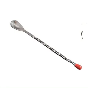 Factory Customized Twisted Metal Stainless Steel Bar Blend Spoon Stir Cocktail Mixing Spoon Suppliers
