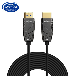 4K fibre optique pour câble <span class=keywords><strong>HDMI</strong></span> coque en alliage de zinc connexion HD pour ordinateur TV ordinateur portable projecteur moniteur PVC veste tresse pour HDTV - Product Image 1