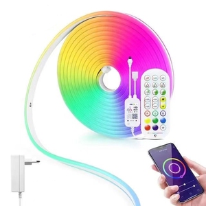 أضواء نيون <span class=keywords><strong>Led</strong></span> ذكية 12 فولت RGB واي فاي بلوتوث 5 متر مقاوم للماء شريط نيون <span class=keywords><strong>LED</strong></span> RGB قابلة للتغيير <span class=keywords><strong>Led</strong></span> غرفة في الهواء الطلق - Product Image 1