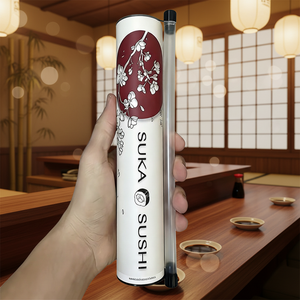 Emballage personnalisé en tube de papier pour sushis, conteneur alimentaire japonais cylindrique jetable, vente en gros - Product Image 3