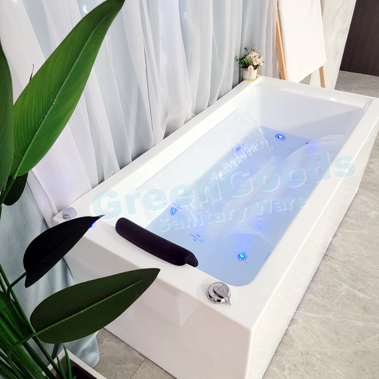 Offre Spéciale Intérieur Autoportant Acrylique Whirlpool Massage Baignoire Avec Jets Fonction