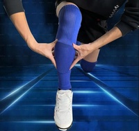 Logo personnalisé football chaussettes sans pied football mollet manches de compression football jambe football chaussettes manches