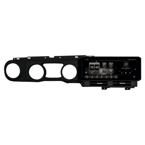 Pour Jeep Wrangler 18-22, écran tactile de 12,3 pouces, modification du tableau de bord de la voiture avec navigation intégrée, GPS Android DSP USB - Noir et rouge - Product Image 1