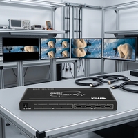 Controlador de Ingeniería 1X3 3X1 1X2 2X1 2X2 1X4 4X1, Modo de Empalme, Resolución 4K60 1080P, Conector de Video Plug and Play, FCC CE
