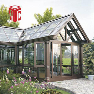 Véranda autoportante performante et fiable, sur mesure, à double pignon, quatre saisons, en aluminium et verre, pour jardin et patio - Product Image 3