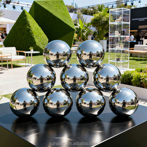 Özel boyut cilalı süs küre Gazing topu paslanmaz çelik bahçe ayna küre ev açık dekorasyon için - Product Image 5