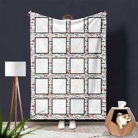 Je t'aime imprimer des couvertures pour bébé 9 13 20 panneaux en polyester polaire impression de teinture par sublimation avec motif de dessin animé