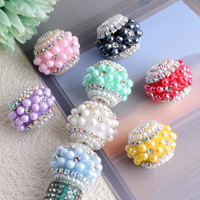 Perles en argile polymère couleur bonbon, motif marguerite, trou droit, pour la confection de bijoux, porte-clés, breloques de sac, accessoires DIY