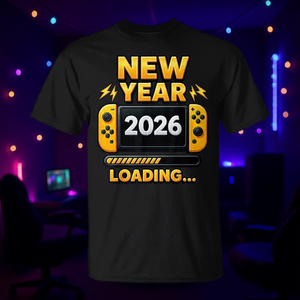 Camiseta de Fiesta con Diseño de Control de Videojuegos para el Año Nuevo 2026 - Product Image 3