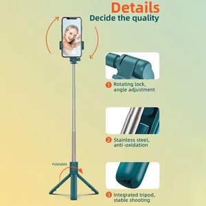 R1 Dài Cầm Tay Điện Thoại Tripod Mở Rộng Monopod Không Dây Selfie Stick Tripod Cho Điện Thoại Di Động Có Thể Gập Lại Tripod Điều Khiển Từ Xa - Product Image 5