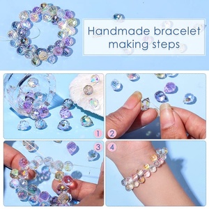 Оптовые стеклянные бусины-рondelle в рождественской тематике: белые, красные, зеленые, рассыпные бусины-разделители для ожерелий и браслетов оптом - Product Image 4