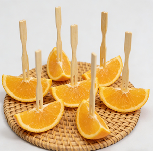 Tenedores de bambú ecológicos y compostables para frutas, ideales para hoteles, tiendas de té con leche, vasos de frutas y postres tipo granizado. - Product Image 3