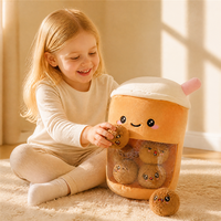 Peluche douce Boba Tea, mascotte de thé aux perles personnalisable avec logo, pour boutiques et vente au détail, jouet en peluche en gros