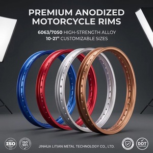 Jante de moto personnalisable de 10 à 21 pouces avec finition anodisée premium pour Honda Yamaha <span class=keywords><strong>KTM</strong></span> - Product Image 1