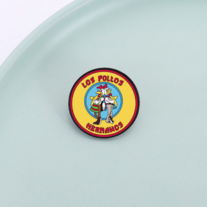 Los Pollos <span class=keywords><strong>Hermanos</strong></span> doux bouton broche mignon métal dessin animé amant épinglette drôle mode Badge broche chapeau bijoux vêtements femmes - Product Image 1