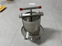 Presse à miel en acier inoxydable - Presse à vis manuelle pour miel brut et cire d'abeille - Qualité alimentaire, facile à nettoyer pour l'apiculture