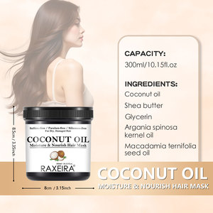 Fabricant de produits capillaires OEM/ODM, masque capillaire à l'huile de coco, crème lissante, réparation en profondeur des cheveux abîmés, pour hommes et femmes, utilisation quotidienne, masque capillaire - Product Image 6