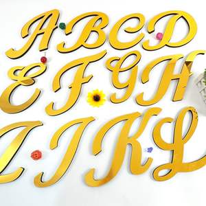 20cm Dış Ticaret Sıcak Altı<span class=keywords><strong>n</strong></span> 3D Akrilik <span class=keywords><strong>B</strong></span>üyük Harf Sanatı İngilizce Harfler Kendinden Yapışkanlı Köpük Kombinasyon Ayna Duvar Çıkartmaları Modern - Product Image 1