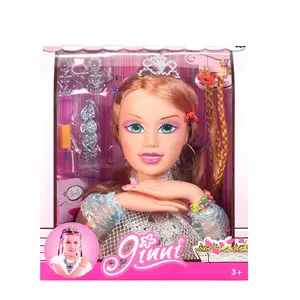 新款娃娃配件女孩化妆时尚大娃娃塑料造型娃娃