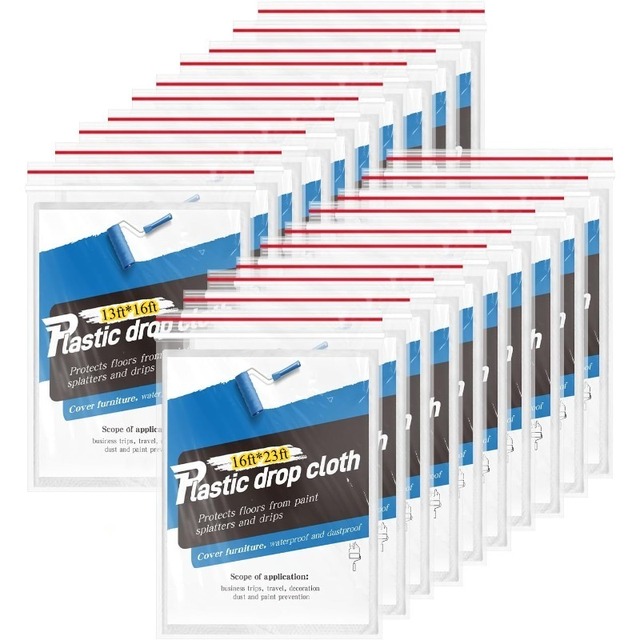 16x23 Ft Extra Large Painting Supplies Dust Cover Furniture Floor Couch Protector Plastic Drop Cloth