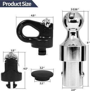 Kit de enganche de cuello de cisne con sistema de disco 60692, <span class=keywords><strong>Bola</strong></span> de 2 5/16 pulgadas compatible con Select Silverado Sierra 2500 3500 HD, para Nissan Titan XD - Product Image 3