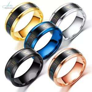 2021 regalo de joyería Vintage números <span class=keywords><strong>romanos</strong></span> hombres anillos temperamento moda 6mm ancho anillos de acero inoxidable para hombres - Product Image 1