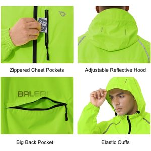 Chaqueta Impermeable de Nailon para Hombre, con Capucha, Ligera, Reflectante, Plegable, para Senderismo, Correr, Ciclismo y Actividades al Aire Libre - Product Image 4