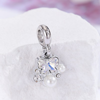 Breloques thème empreinte de patte argentée, perles pendantes patte de chat, compatibles avec bracelet à breloques, pendentifs bijoux DIY pour femme, cadeau