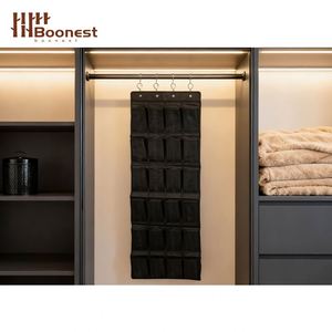 Organisateur suspendu à 24 poches en maille pour porte, sac de rangement mural respirant pour chaussettes et sous-vêtements, organisateur de porte de placard - Product Image 6