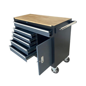 <span class=keywords><strong>Chariot</strong></span> d'atelier robuste en fer à 6 tiroirs <span class=keywords><strong>pour</strong></span> réparation automobile, avec 1 <span class=keywords><strong>porte</strong></span>, disponible en OEM, directement <span class=keywords><strong>de</strong></span> l'usine - Product Image 4