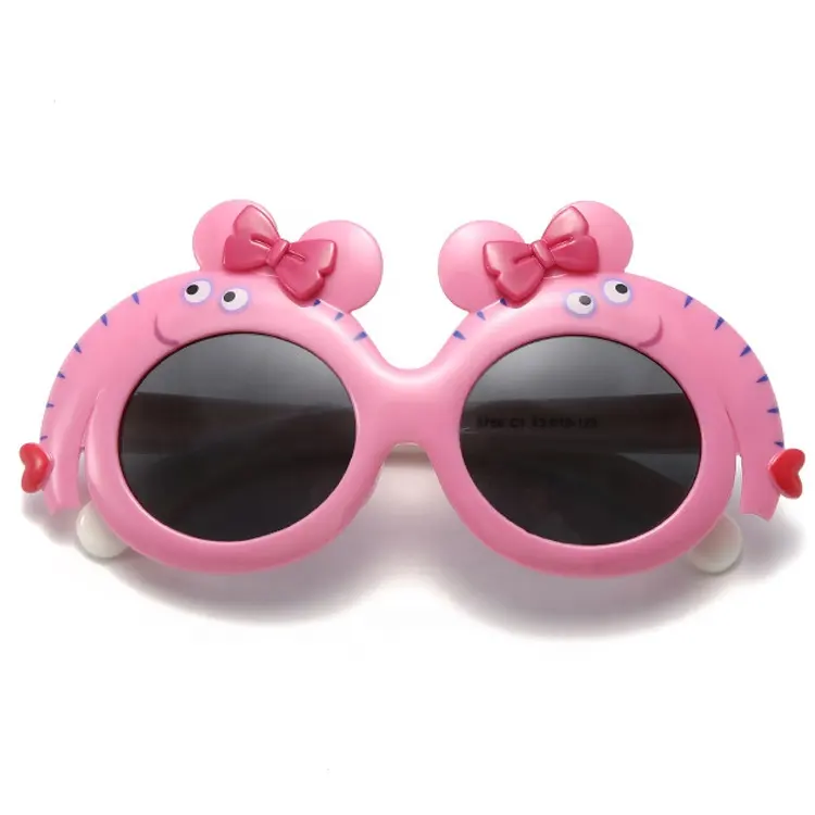 कार्टून हाथी बच्चों धूप का चश्मा Polarized सिलिकॉन छाया गुलाबी बच्चों सूरज चश्मा TPEE कस्टम लोगो Eyewear प्यारा लड़का चश्मा