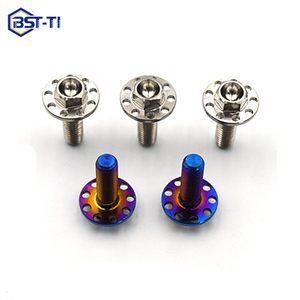 Pernos de titanio para motocicleta, vehículo eléctrico, tornillo para <span class=keywords><strong>matrícula</strong></span> modificado, M6 14/20 *, brida automotriz de titanio, 2, - Product Image 3