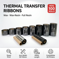 Cinta de Transferencia Térmica de Resina de Cera Compatible con OEM para Etiquetas Electrónicas de PCB, Tamaño de Rollo Personalizado, Impresión de Logotipos, Directo de Fábrica