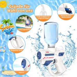 Pistola de Agua de Gran Capacidad, Juguete de Verano, Pistola de Agua Eléctrica con Batería para Niños - Product Image 4