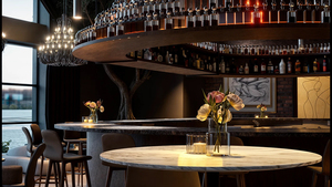 Quiosco de Bar Personalizado |   Barra de Bar para Pub y <span class=keywords><strong>Bistro</strong></span> con Vitrinas de Exhibición en la Parte Posterior |   Fabricante de Instalaciones Completas para Tiendas - Product Image 5