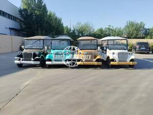 Coche Eléctrico Clásico Retro Premium para Turismo, Coche Antiguo Rojo de 3+1 Filas - Product Image 4