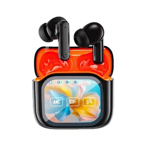 Auriculares TWS con pantalla LCD, cancelación de ruido ANC, Bluetooth 5.4 para deportes, auriculares inalámbricos, carga tipo C, IPX5 - Product Image 1