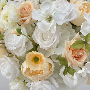 New Flower Ball Rose Artificial Flower Champagne White Mixed Arrangement for Graduation Christmas Weddings Table Decorations - Product Image 4