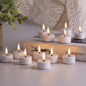 Mermei Của 3D Bất Ngọn Lửa Trắng Pin Hoạt Động LED Tea Light Set Của 12 Điều Khiển Từ Xa Cho Đám Cưới Sinh Nhật Giáng Sinh Trang Trí Nội Thất - Product Image 6