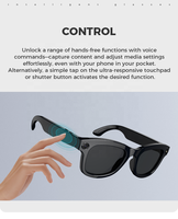 Nouvelles lunettes intelligentes à IA avec écran OLED, caméra, étanches, contrôle par application Wi-Fi, enregistrement vidéo/photo et traduction