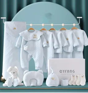 INS mejor venta ropa de bebé recién nacido conjunto de ropa de bebé 100% algodón Luna Nueva nacido conjuntos de ropa de bebé 0-3 meses de la caja de regalo