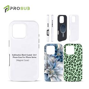Cover per Sublimazione Prosub all'Ingrosso 3D 2 in 1 Magnetica Vuota per iPhone 15 16 17 Pro Max <span class=keywords><strong>Custodia</strong></span> Protettiva con Stampa <span class=keywords><strong>Personalizzata</strong></span> - Product Image 1