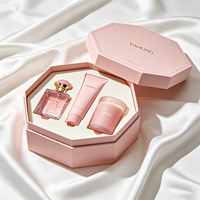 Boîte personnalisée avec couvercle et base, boîte à parfum, aromathérapie, soins de la peau, boîte cadeau, boîte en papier octogonale avec doublure pour la Saint-Valentin
