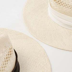 Spring Summer Fashion Trends New Arrival Hand Weave Hollow Out Design Light Weight White Panama Hat Sisal <b>Straw</b> <b>Fedora</b> Hat - Product Image 6